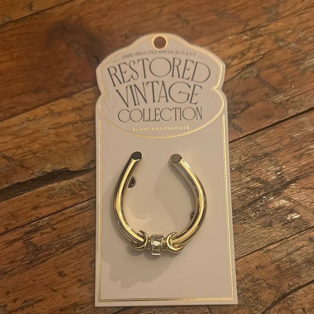 Anthropologie Gold Vintage-Inspired Brooch
